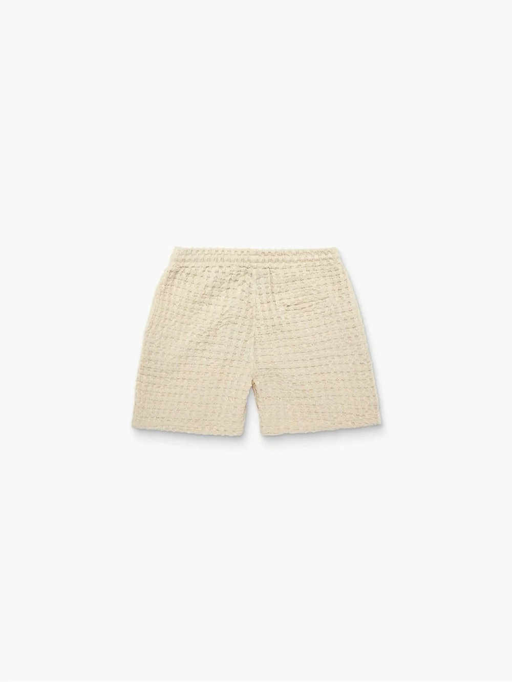 OAS Cream Waffle-Texture Swim Trunks